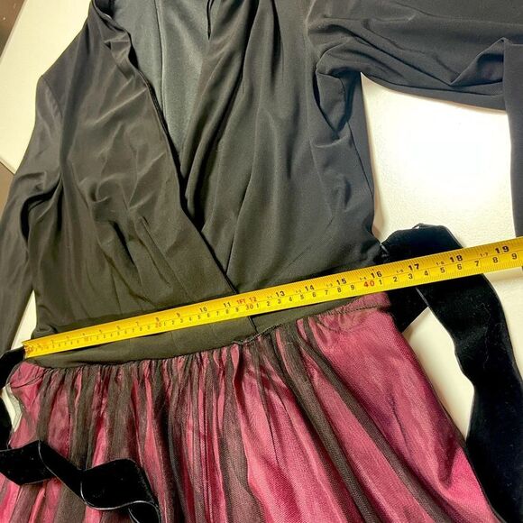 Vintage 90s 1990s Fit and Flare Formal Fancy Party Dress 12 - Picture 4 of 14